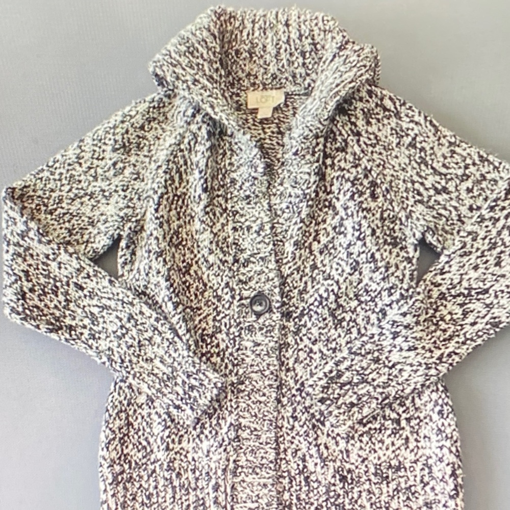 LOFT Monochrome Knit Cardigan